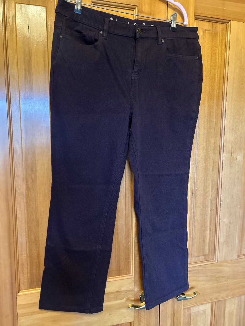 Belle by Kim Gravel, brown ankle/crop jeans - SZ 14